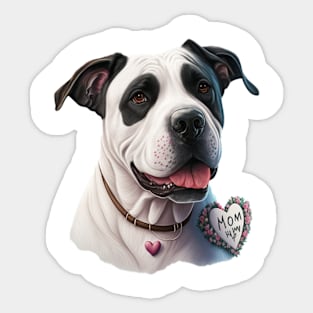 Valentine's day mom love dog Sticker